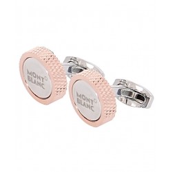 Montblanc Round Shaped Gold Case Cufflinks